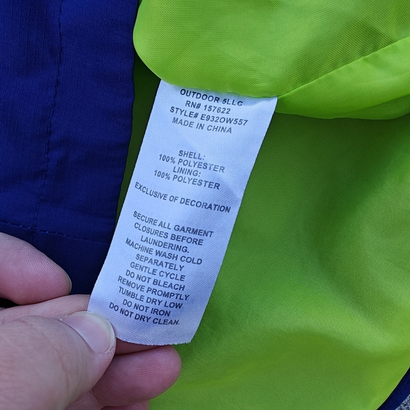 EDDIE BAUER KIDS BLUE HOODED WINDBREAKER SIZE L (14/16) – LIGHTWEIGHT Jacket - Picture 4 of 6